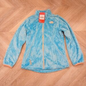 NWT The North Face Girls Osolita High Pile Fleece Jacket Blue M 10/12 & L 14/16